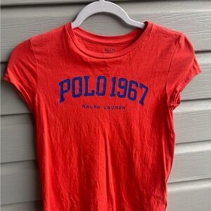 POLO RALPH LAUREN RED BLOUSE